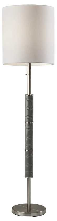 Adesso® Vanessa Brushed Steel Floor Lamp-0