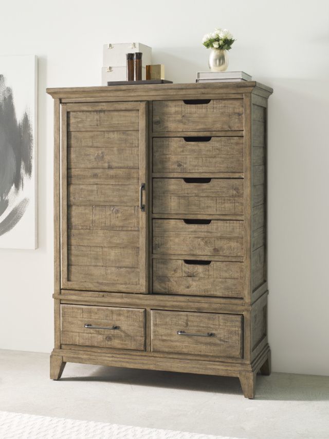 Kincaid® Furniture Plank Road Wheeler Brown Door Chest-1