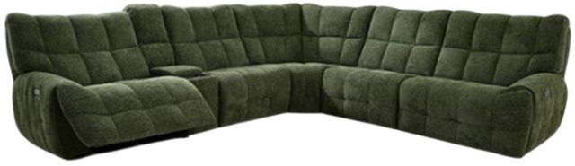 Furniture of America® Southwold 6-Piece Jade Green Power Reclining Sectional-0