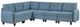 Homelegance® Garren 6-Piece Blue Modular Sectional with Storage-0