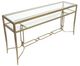 Magnussen Home® Lorena Glass Top Rectangular Sofa Table with Burnished Brass Base-4