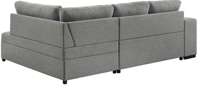 Coaster® Roanne Gray Upholstered Sleeper Sectional Sofa-4