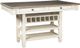 Signature Design by Ashley® Bolanburg Weathered Gray Rectangular Counter Height Dining Table with Antique White Storage Base-0
