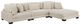 Mazin Furniture Traverse 4-Piece Beige Modular Sectional with Ottoman-0