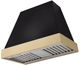 AGA Euclid 36" Matte Black Wall Mounted Range Hood  with Brushed Brass Trim-0