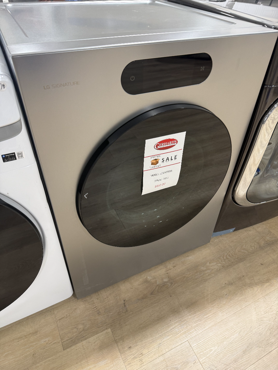 LG SIGNATURE 9 Cu. Ft. Brushed Platinum Steel Smart Front Load Electric Dryer