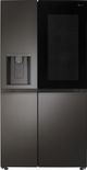 LG 36" 27 Cu. Ft. PrintProof™ Black Stainless Steel Side-by-Side InstaView® Refrigerator with Craft Ice™-0