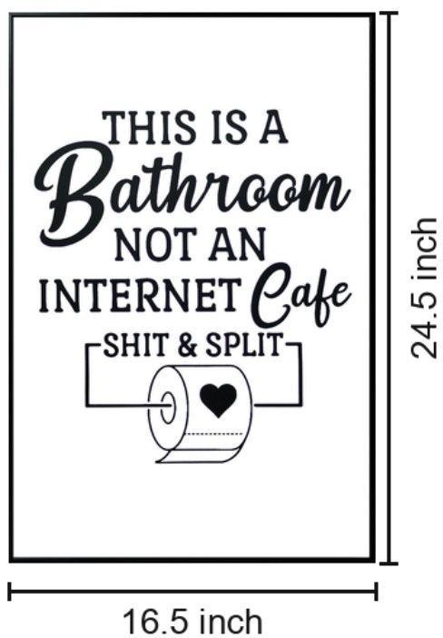 Classy Living Refreshing Quirky Restroom Reminder Wall Art-2