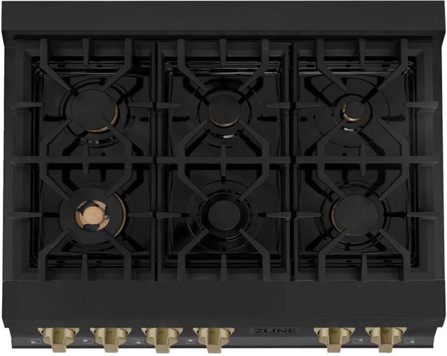 ZLINE Autograph Edition 36" Black Stainless Steel Gas Rangetop-2