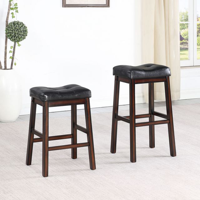 Coaster® Donald 2-Piece Black/Cappuccino Upholstered Counter Stools-6