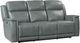 Bassett® Furniture Club Level Conover Blue Gray Leather Power Reclining Sofa-1