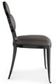 Caracole® Orion Black Dining Side Chair with Brushed Tungsten Legs-2