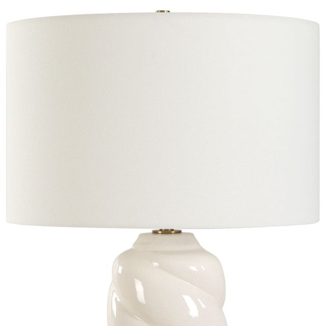Uttermost® Anneli White Swirl Table Lamp-3
