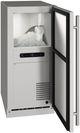 U-Line® 14.94" Stainless Solid Outdoor Nugget Ice Maker-1