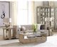 Riverside Furniture Sophie Glass Top Rectangular Coffee Table with Natural Base-5