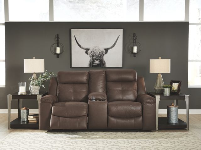 Signature Design by Ashley® Jesolo Coffee Double Reclining Loveseat with Console-4