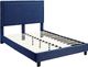 Elements International Erica Blue Upholstered Twin Platform Bed-0