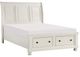 Mazin Furniture Laurelin White Eastern King Sleigh Bed-1