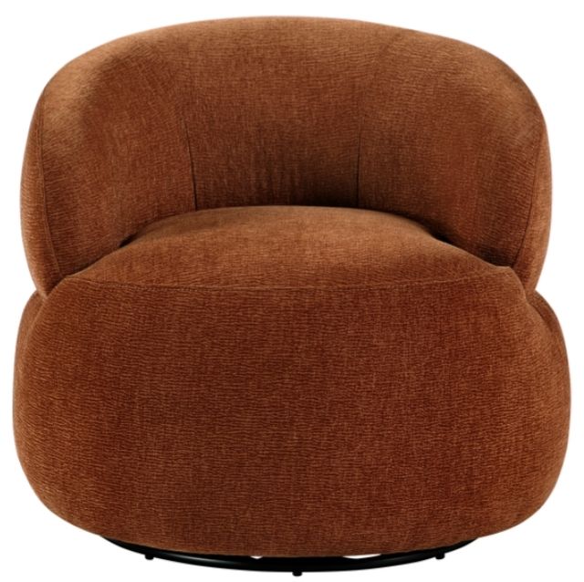 Homelegance® Ruvo Rusty Orange Swivel Chair-2