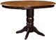 TEI Quinton Pecan/Sand Pedestal Gathering Table with 15" Butterfly Leaf-0