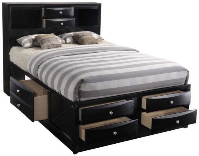 ACME Furniture Ireland Black Queen Bookcase Bed-3
