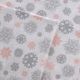 Olliix by True North by Sleep Philosophy Pink/Grey Snowflakes King Cozy Flannel 100% Cotton Flannel Printed Sheet Set-1