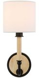 Uttermost® Franconia Blond Wood/Matte Black Sconce-4