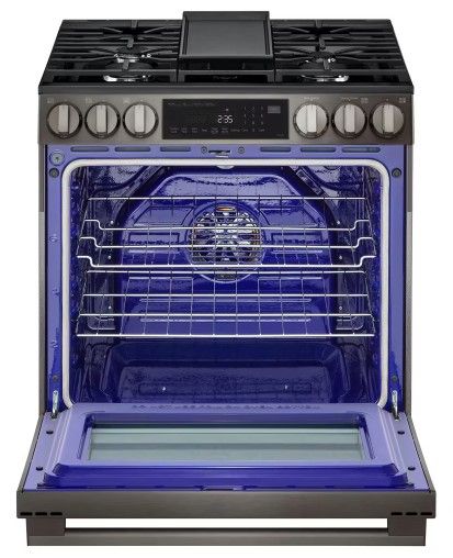LG 30" Black Stainless Steel Smart Slide-In Gas Range with ProBake Convection® and InstaView®-2