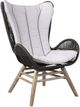Armen Living King Brown/Charcoal/Light Gray Fabric/Rope/Wood Outdoor Lounge Chair-0