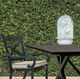 Sunset West Monterey Old World Copper Aluminum Outdoor Dining Arm Chair with Linen Stone Cushion-3
