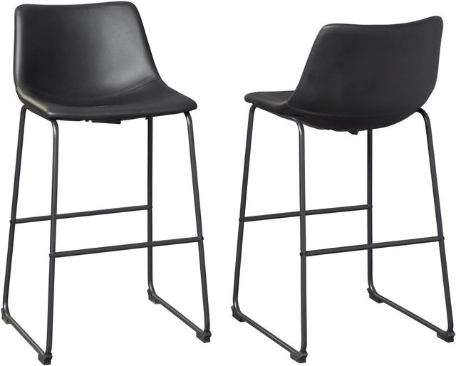 Signature Design by Ashley® Centiar Black Pub Height Bar Stool-2