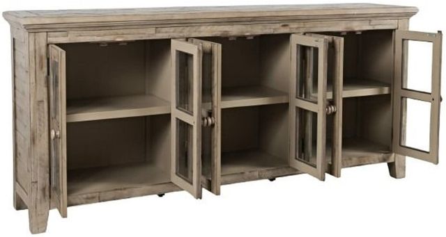 Jofran Inc. Rustic Shores Watch Hill Weathered Gray 6-Door Low Accent Cabinet-3