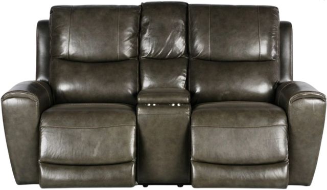 Steve Silver Co. Laurel Gray Power Reclining Console Loveseat-1