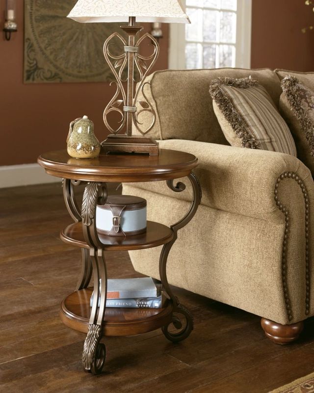 Signature Design by Ashley® Nestor 2-Piece Medium Brown Living Room Table Set-2