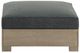 Signature Design by Ashley® Citrine Park Brown/Charcoal Fabric/Wooden Outdoor Ottoman with Cushion-1