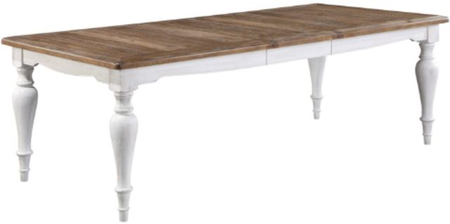 Winners Only® Augusta Rustic Brown Top Dining Table with White Base-3