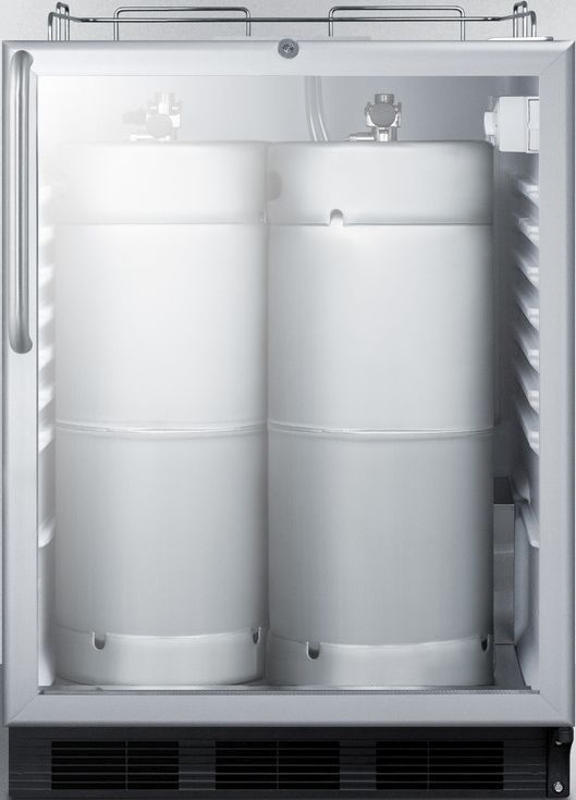 Summit® Commercial 5.5 Cu. Ft. Black Beer Cooler/Kegerator-2