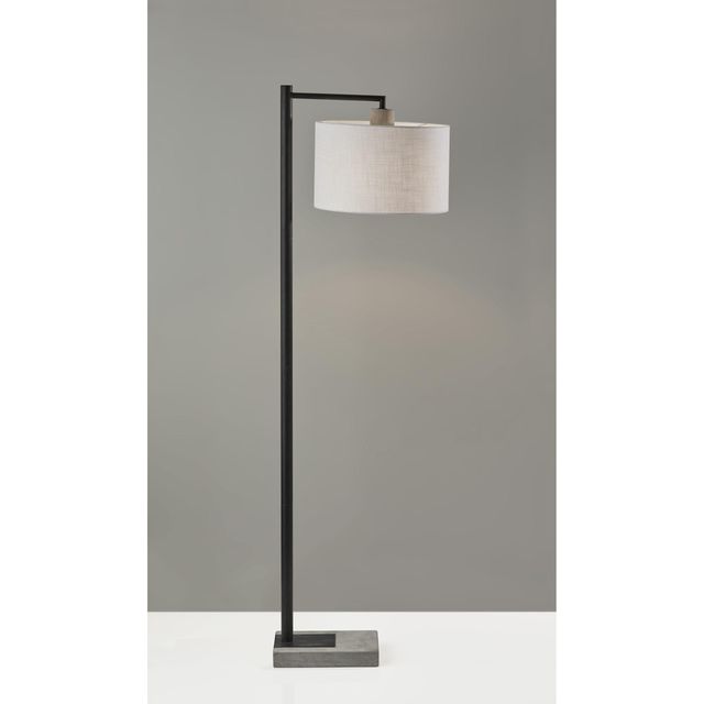 Adesso® Devin Black And Grey 300W Torchiere-1