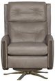 Fairfield® Customizable Loft Manual Swivel Recliner with Bright Brass Five Prong Base-2