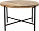 Porter International Designs Camden Natural Reversible Top Coffee Table with Black Metal Base -2