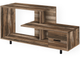 Monarch Specialties Inc. Black/Brown Recovered Wood-Look TV Stand-0