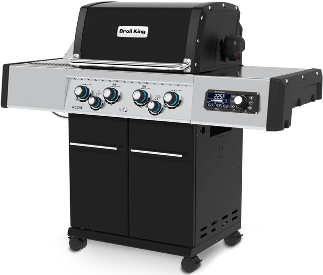Broil King® Regal™ Q 490 Pro 4-Burner Black Freestanding Natural Gas Grill-4