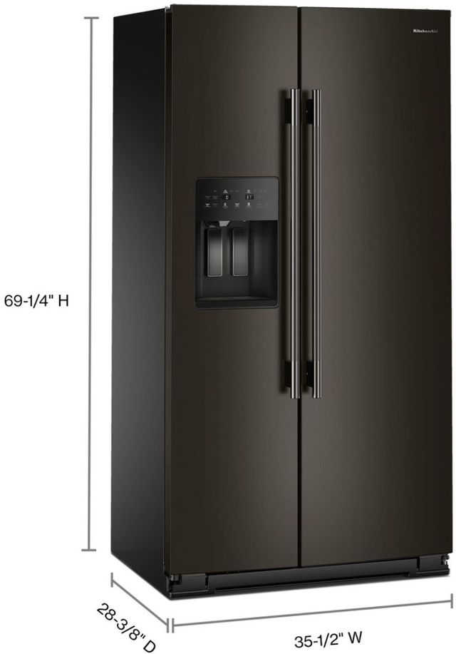 KitchenAid® 36" 20.8 Cu. Ft. Juniper Counter Depth Side-by-Side Refrigerator with Exterior Ice and Water Dispenser-2