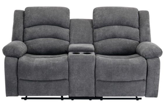 Mazin Furniture Zenthia Gray Manual Reclining Loveseat-1