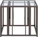 Coaster® Adri Glass Top End Table with Nickel Black Base-1
