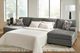 Signature Design by Ashley® Clarington 3-Piece Graystone 142'' U-Shape Full Sleeper Sectional and Double Chaise-1