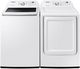 Samsung White Top Load Washer & Gas Dryer Laundry Pair-0