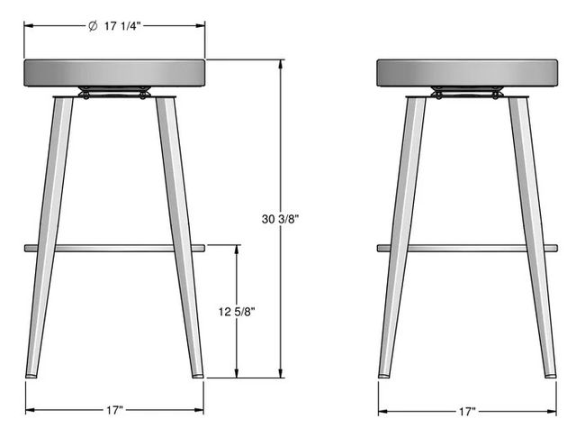 Amisco Customizable Zip Swivel Bar Stool-1
