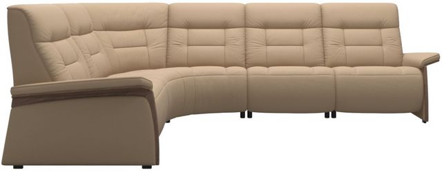 Stressless® by Ekornes® Customizable Mary 5-Piece Double Power Reclining L-Shape Sectional with Wood Legs