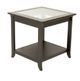 TechCraft Glass Top End Table with Brown Base-0